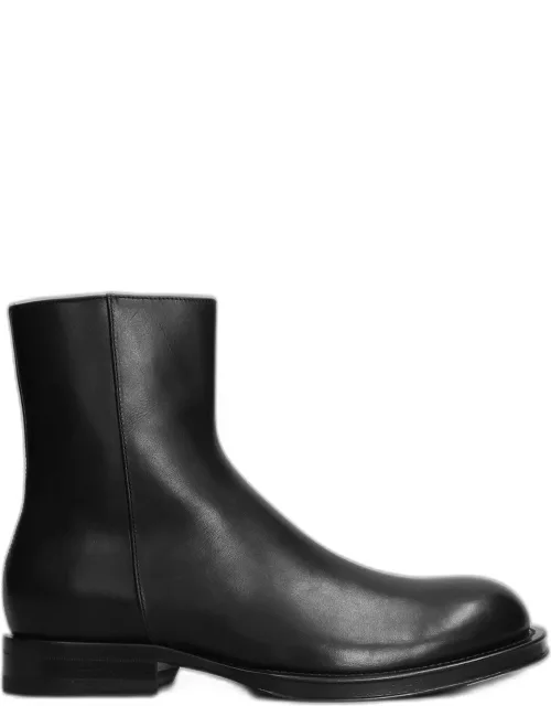 Lanvin Ankle Boots In Black Leather