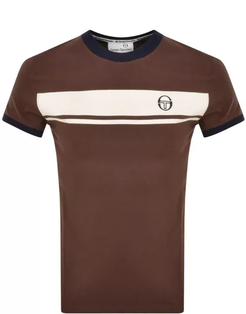 Sergio Tacchini Logo T Shirt Brown