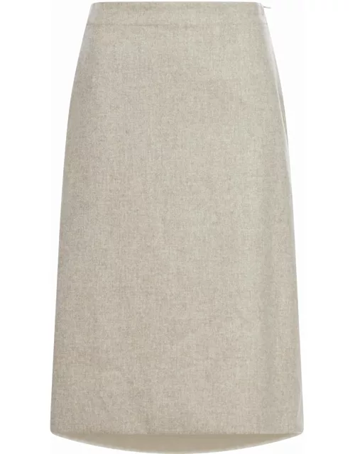 Jil Sander Slightly A Line Knee Length Skirt With Side Seam Pocket