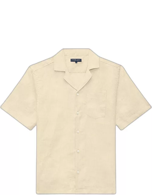 Angelo Linen Shirt Pale Olive