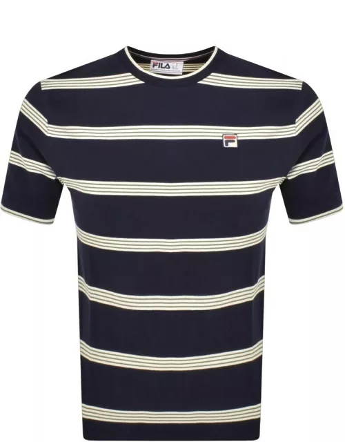 Fila Vintage Chapman Stripe T Shirt Navy
