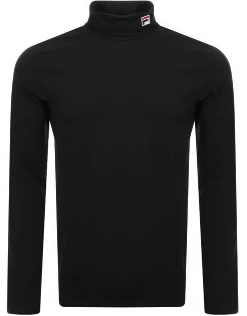 Fila Vintage Long Sleeve Roll Neck T Shirt Black