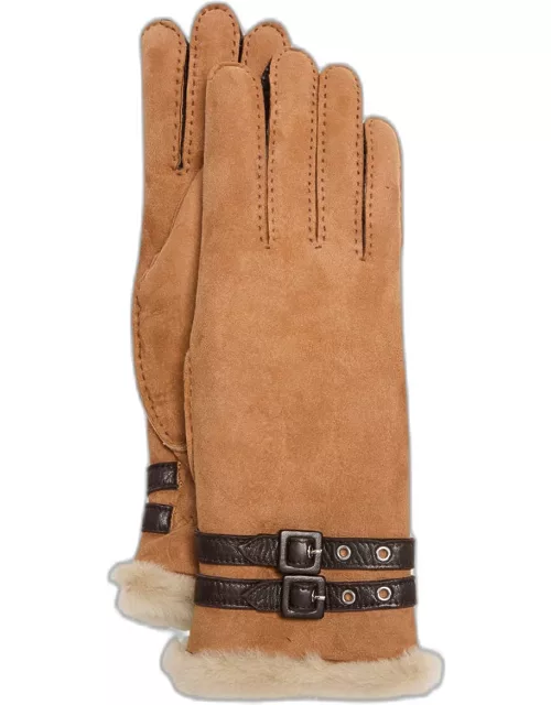 Double-Faced Suede & Shearling Glove