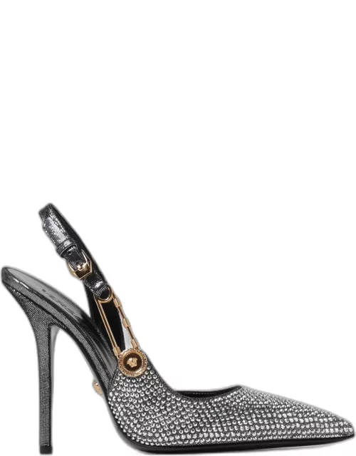 Heeled Sandals VERSACE Woman colour Silver
