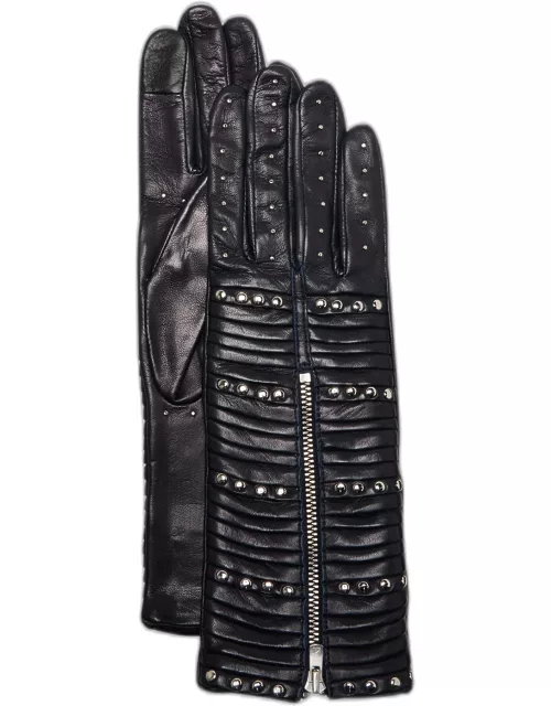 Flat Studded Leather Glove