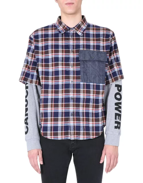 dsquared shirt with double sleeve