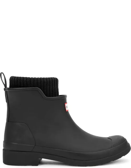 Hunter Chelsea Rubber Ankle Boots - Black