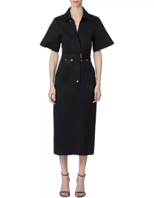 Belted Cargo Midi Dres