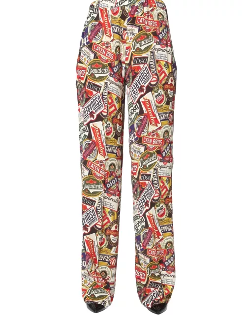 dsquared wide pant