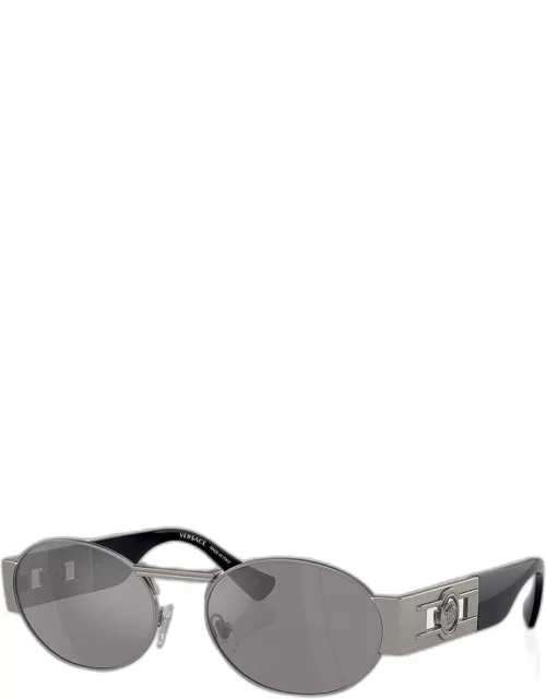 Men's Medusa Steel Oval Sunglasse