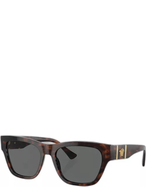 Men's Medusa Acetate Square Sunglasse