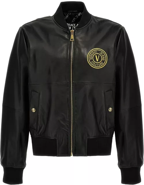 Versace Jeans Couture Logo Embroidery Bomber Jacket