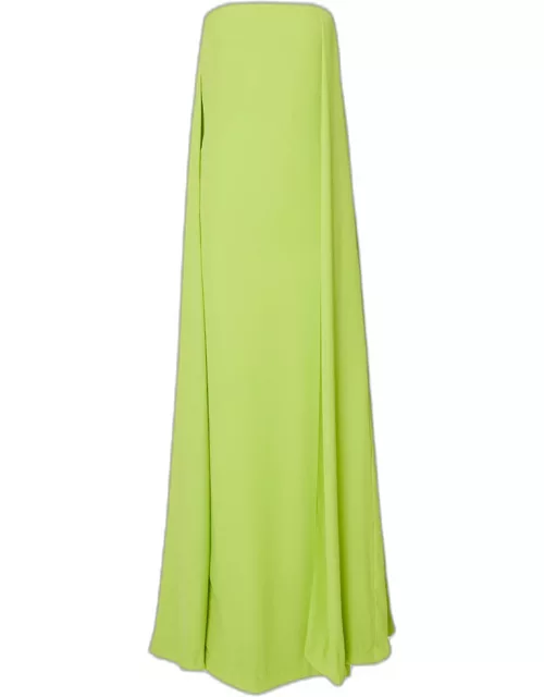 Strapless Column Dress with Cape Back