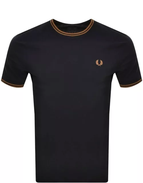 Fred Perry Twin Tipped T Shirt Navy