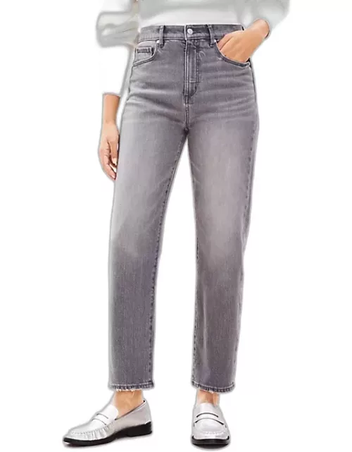 Loft High Rise Straight Jeans in Vintage Grey Wash