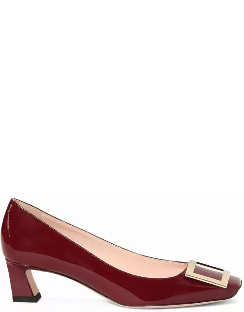 Trompette pumps in burgundy patent leather