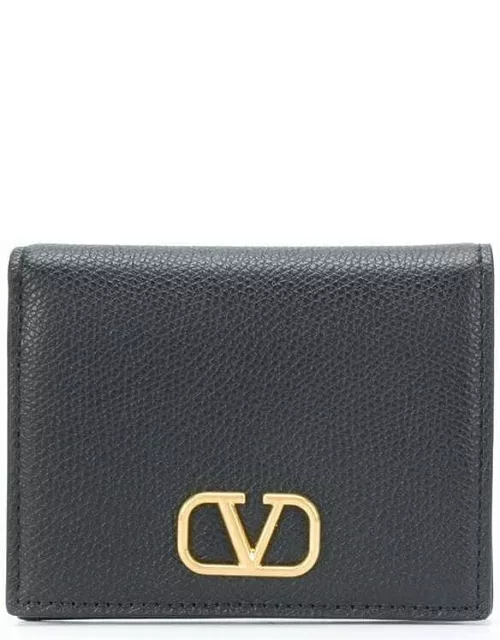 VLOGO Signature Black Compact Wallet