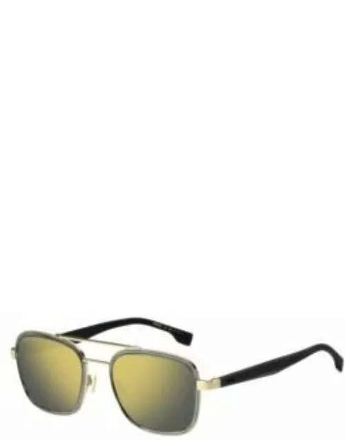 Carbon-fiber sunglasses with gold-tone frames Men's Eyewear