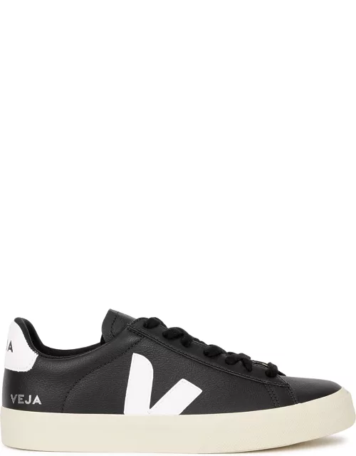 Veja Campo Black Leather Sneakers, Sneakers, Black, Grained Leather