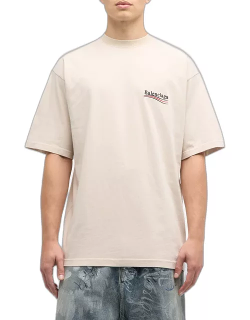 Men's White Campaign Logo Boxy T-Shirt