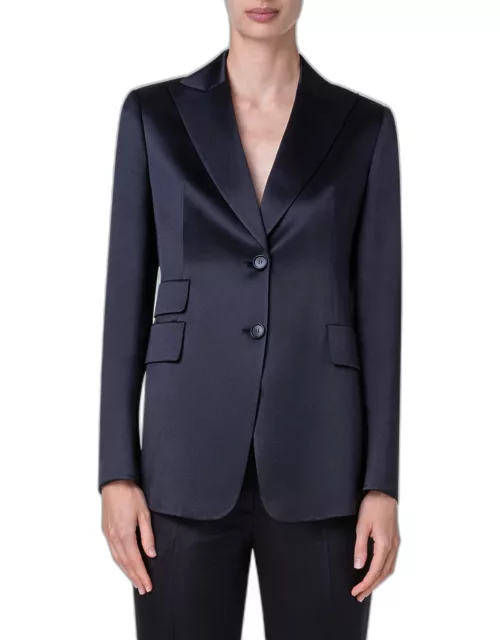 Persival Silk Single-Breasted Blazer Jacket