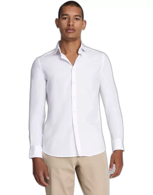 Long Sleeve Poplin Shirt in White