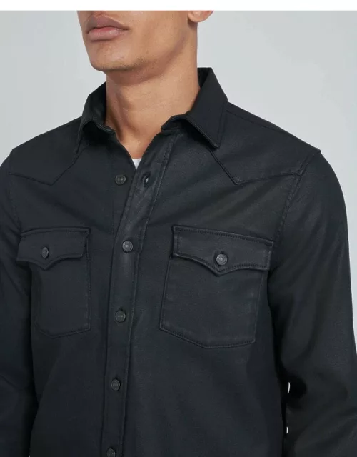 Coated Shirt in Black
