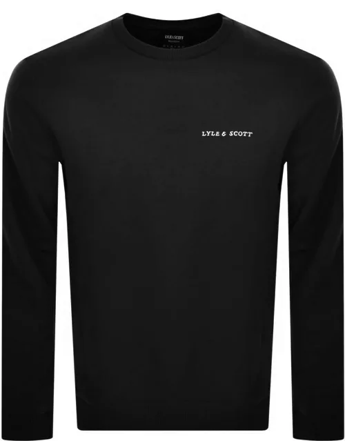 Lyle And Scott Embroidered Logo Sweatshirt Black