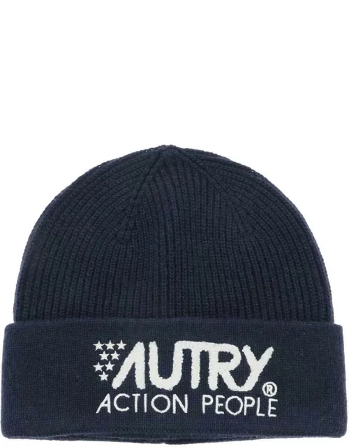 AUTRY beanie hat with embroidered logo