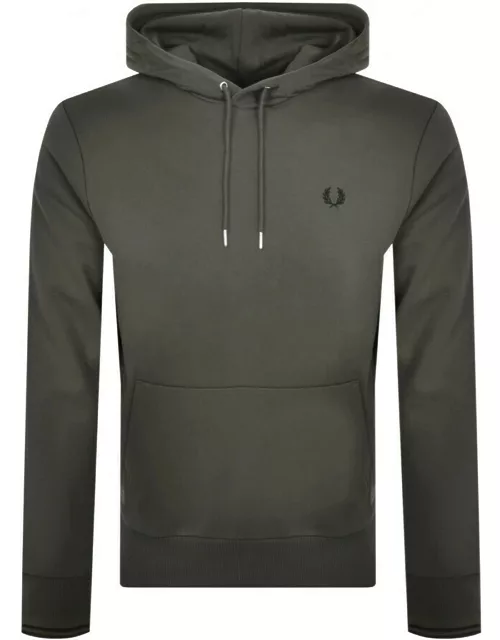 Fred Perry Tipped Logo Hoodie Green