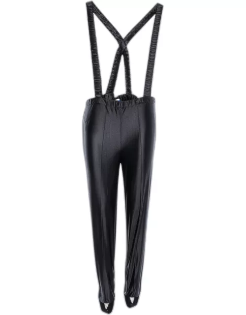 Gucci Black Synthetic Suspender Pants