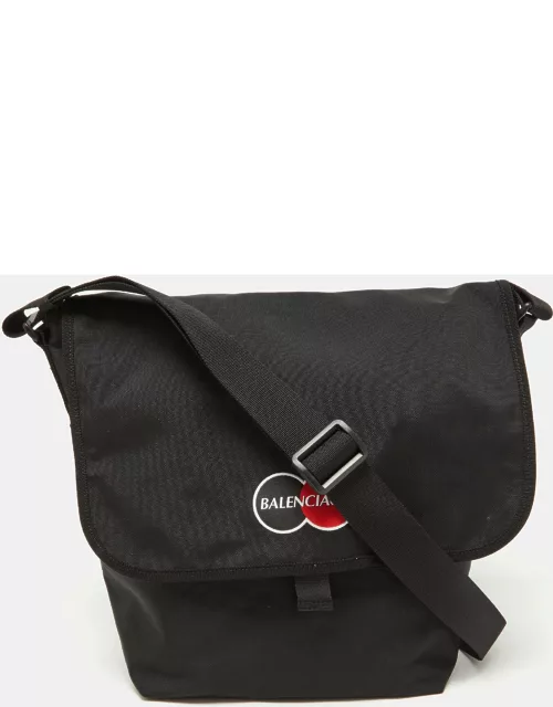 Balenciaga Black Nylon Messenger Bag