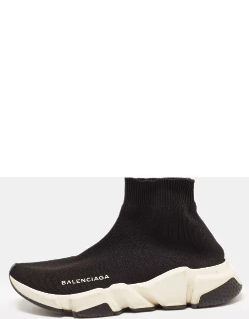 Balenciaga Black Knit Fabric Speed Trainer Sneaker