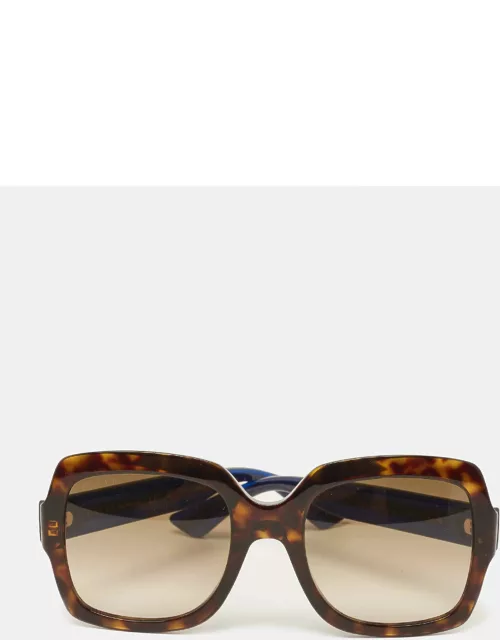 Gucci Brown Tortoise Gradient GG 0036S Square Sunglasse