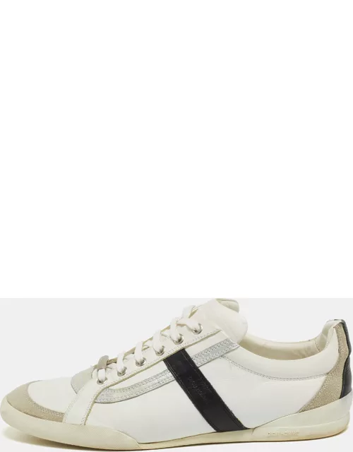 Dior Homme Tricolor Leather and Suede Low Top Sneaker