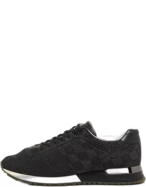 Louis Vuitton Black Damier Knit Fabric And Leather Run Away Low Top Sneaker