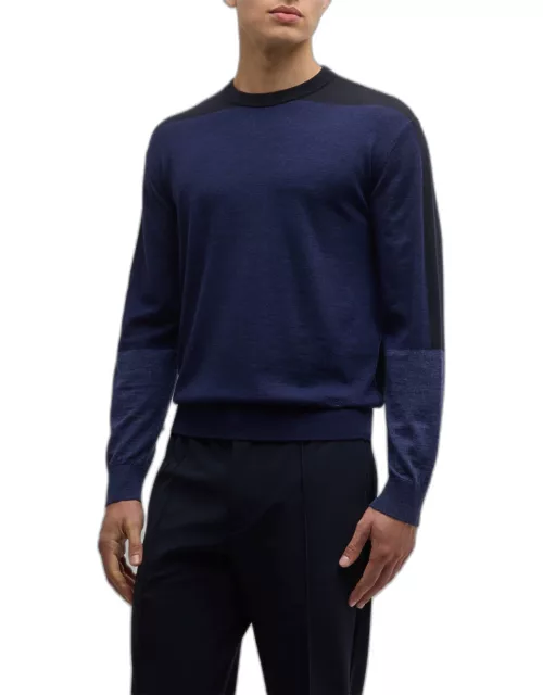 Men's Color Block Crewneck Sweater