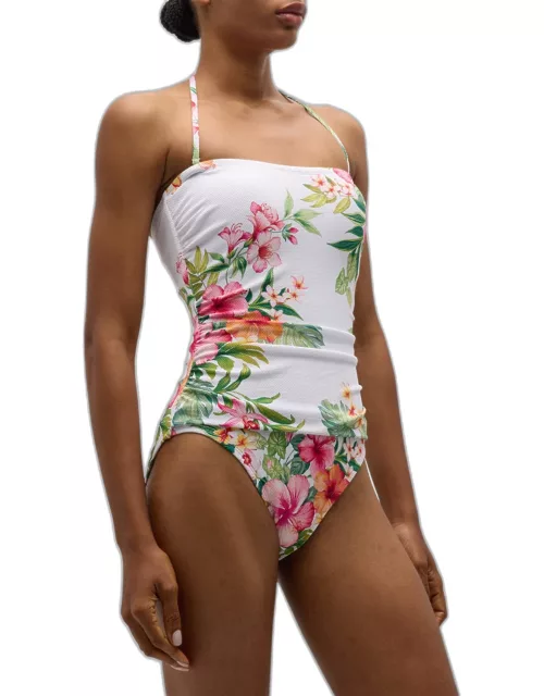 Island Cays Flora Bandeau One-Piece Swimsuit