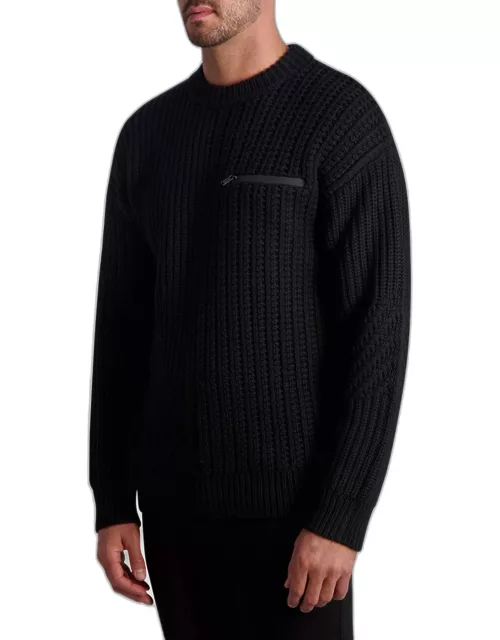 Men's Mixed Stitch Wool Sweater