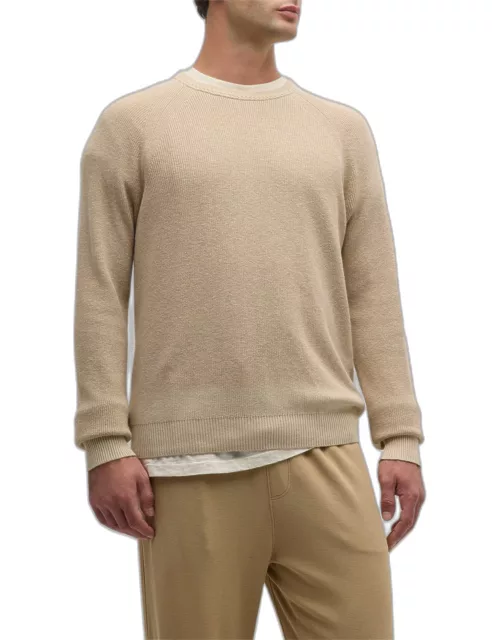 Men's Cotton-Cashmere Raglan Sweater