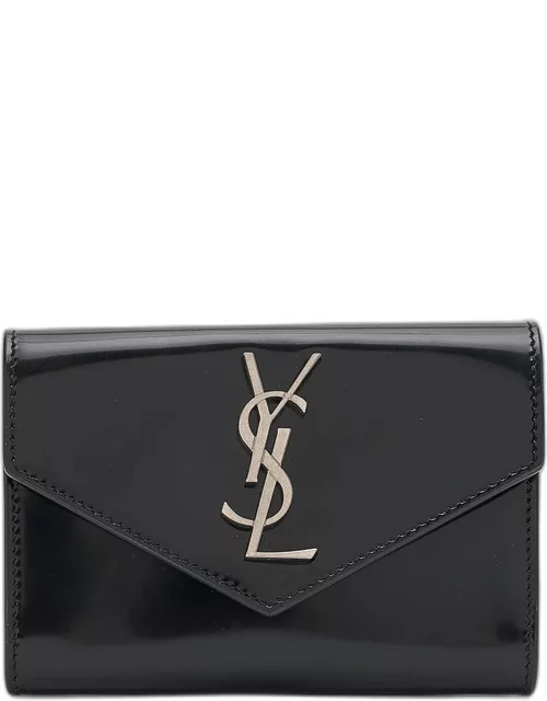 YSL Monogram Small Flap Wallet in Spazzolato Leather