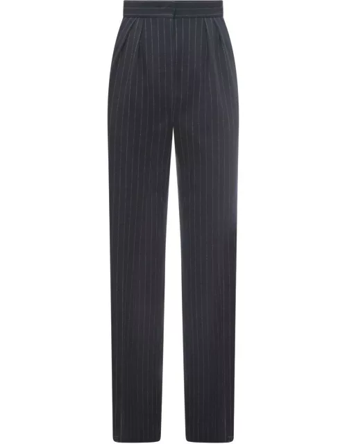 Max Mara High-waisted Chalk-stripe Jersey Trouser