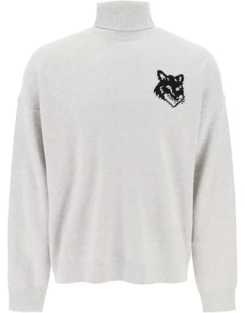 Maison Kitsuné Fox Head Inlay Turtleneck Sweater