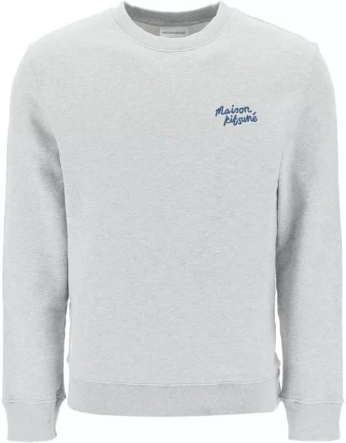Maison Kitsuné Crew-neck Sweatshirt With Logo Lettering