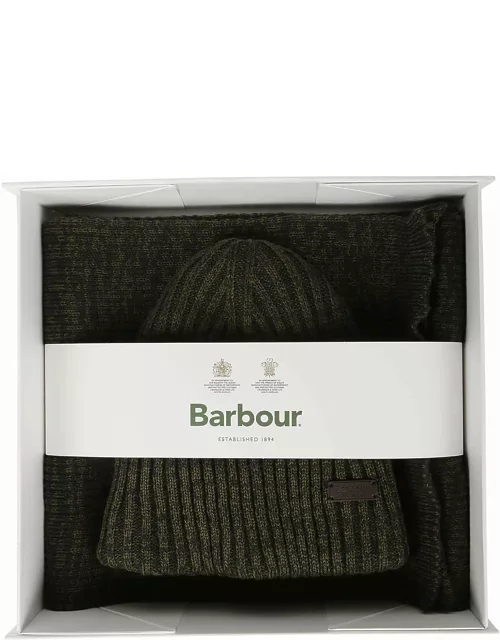 Barbour Scarf And Beanie Set