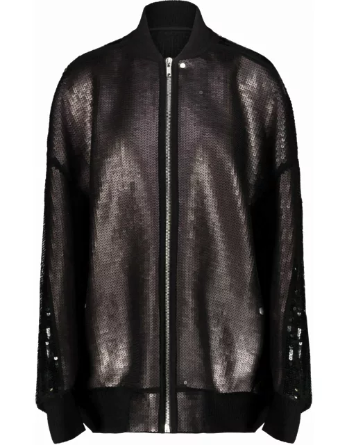 Rick Owens Jumbo Peter Fly Embroidered Bomber Jacket