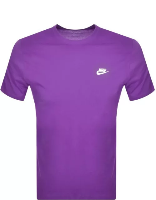 Nike Crew Neck Club T Shirt Purple