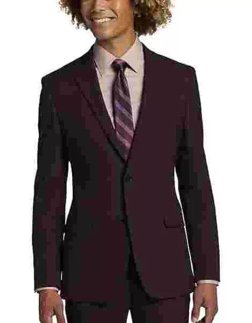 Egara Skinny Fit Men's Suit Separates Jacket Burgundy