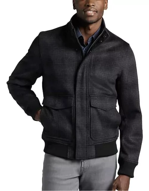 Collection by Michael Strahan Men's Michael Strahan Modern Fit Bomber Jacket Charcoal Gray