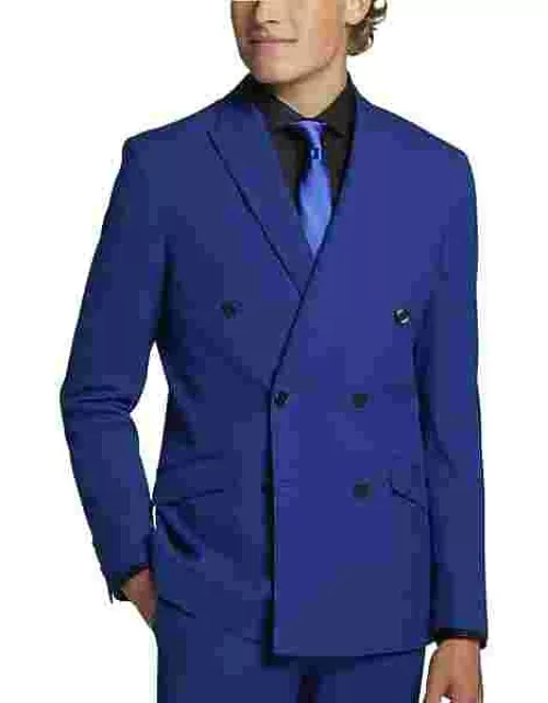 Egara Skinny Fit Peak Lapel Men's Suit Separates Jacket Cobalt